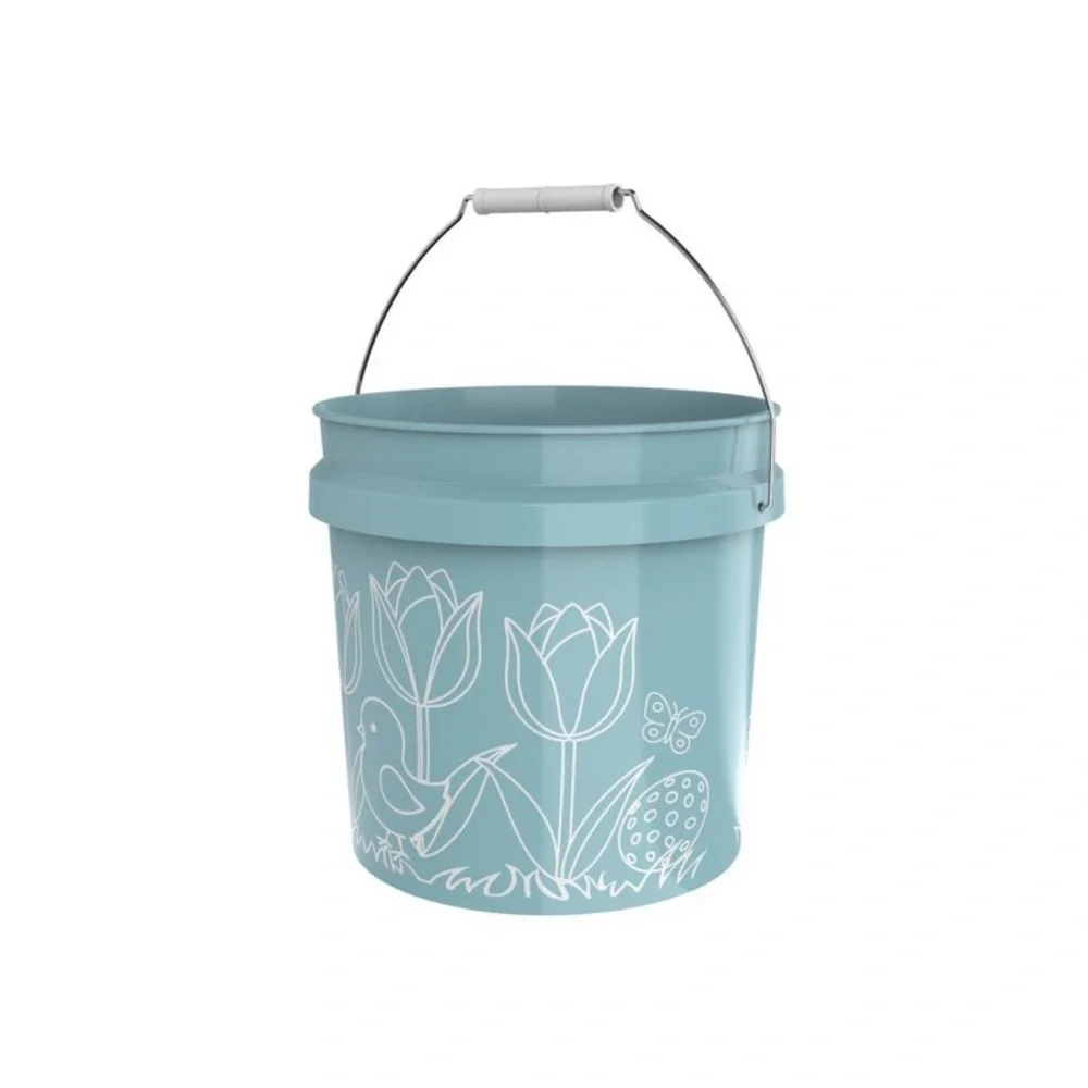 New Target 2gal Bucket Easter Flowers Blue